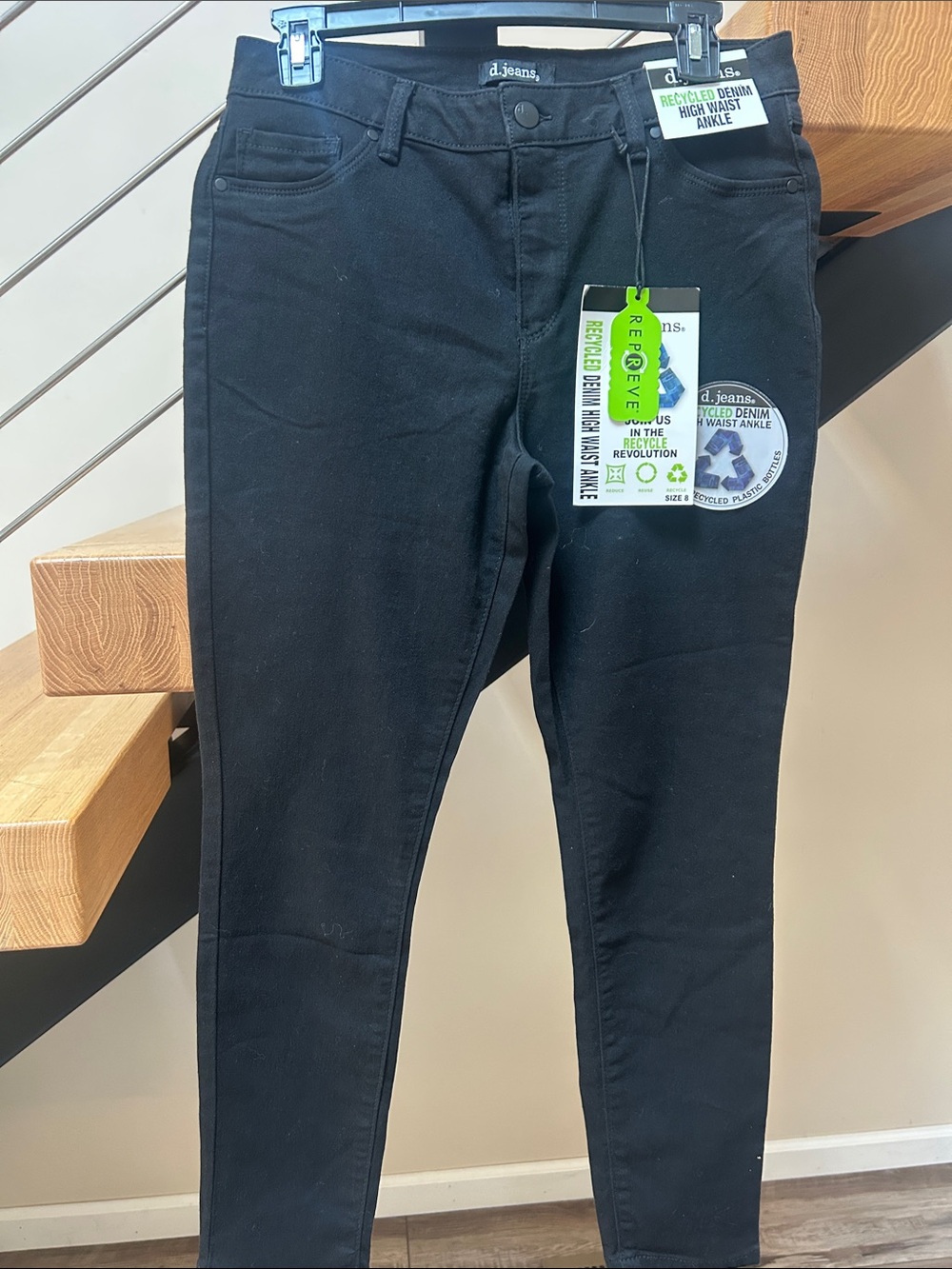 d. jeans Black High Rise Ankle Skinny Jeans E002